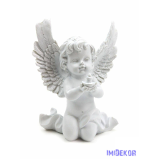  Szárnyas térdeklő angyalka figura 11,5cm - B dekorációs kellék