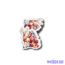  Szarvas ajándékokkal 5db/csomag 7,5x7cm dekorációs kellék