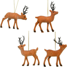  Szarvas akasztós barna 13cm dekorációs kellék