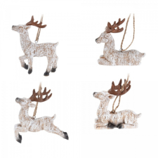 Szarvas akasztós poly 8cm dekorációs kellék