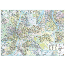 Szarvas András Budapest falitérkép Szarvas 1:20 000 120x86 cm 2016 térkép