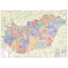 Szarvas András Magyarország falitérkép 153x109 cm papírposzter, Magyarország közigazgatása falitérkép járásokkal térkép