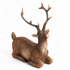 Szarvas figura - fekvő - 11 cm - poliresin karácsonyi dekoráció