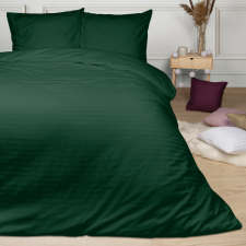  Szatén ágynemű 160x200 zöld sötét csíkos monokróm Cizgili damaszt lakástextília