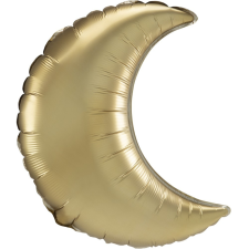 Szatén Gold, Arany szatén hold fólia lufi 66 cm party kellék