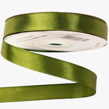  Szatén szalag, olivazöld, 12 mm. Az ár egy méterre vonatkozik dekorációs kellék