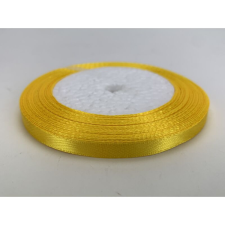 Szatén szalag, sárga - 6mm x 22m/tekercs rövidáru