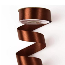  Szatén szalag, sötétbarna, szélessége: 25 mm. Az ár egy méterre vonatkozik dekorációs kellék