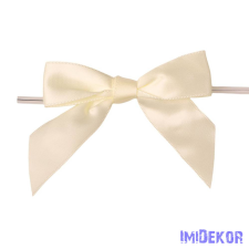  Szatén szalagos masni kb 9x9cm 10db/csomag - Ekrü dekorációs kellék