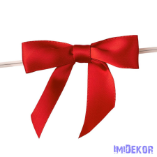 Szatén szalagos masni kb 9x9cm 10db/csomag - Piros dekorációs kellék