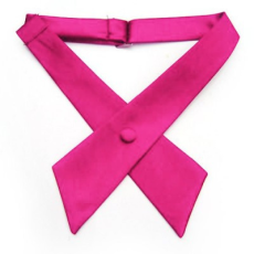  Szatén unisex kereszt nyakkendő - Pink