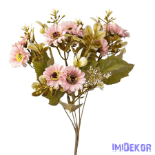  Százszorszép 5 ágú selyemvirág csokor 31cm - Rózsaszín dekorációs kellék