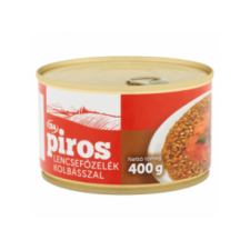 SZEGEDI PAPRIKA ZRT Piros Lencsefőzelék Kolbásszal 400 g konzerv