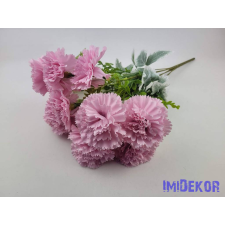  Szegfű 7 ágú 14 fejes selyem csokor 46cm - Rózsaszín dekorációs kellék