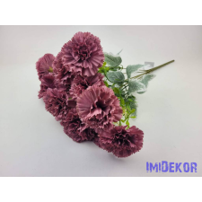  Szegfű 7 ágú 14 fejes selyem csokor 46cm - Sötét Mályva dekorációs kellék