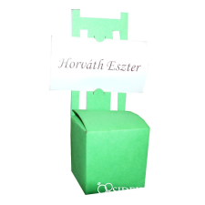  Szék formájú köszönetajándék-doboz cukrozott mandulával, csokiszívvel dekorációs kellék