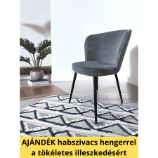  Székhuzat JYSK RISSKOV étkezőszékre (elasztikus, mosható, SÖTÉTSZÜRKE) lakástextília