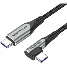 Szellőztetési TAKHF USB-C - USB-C 5A szögkábel (szürke) kábel és adapter