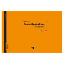Személygépkocsi menetlevél 100 lapos tömb A/4 fekvő nyomtatvány