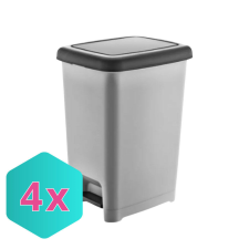  Szemetes pedálos Slim ANTRACIT 60L, Slim KARTON - 4db szemetes