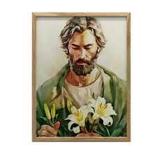  SZENT JÓZSEF LILES PLAKÁT FALRA 40x50 CM KERET NÉLKÜL, MATT grafika, keretezett kép