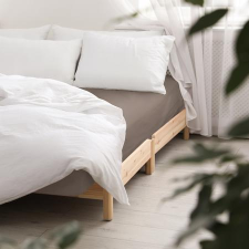  Szépia barna pamutszatén gumis lepedő 140x200 cm lakástextília