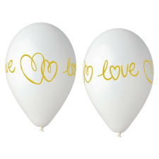 Szerelem White léggömb, lufi 5 db-os 13 inch (33 cm) party kellék