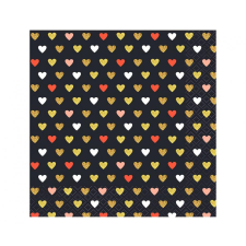 Szerelem XOXO Black szalvéta 20 db-os 33x33 cm ajándéktárgy