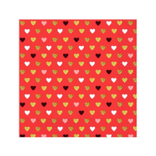 Szerelem XOXO Red szalvéta 20 db-os 33x33 cm ajándéktárgy