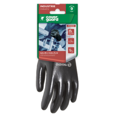  SZERELŐKESZTYŰ, SZÜRKE PA/FEKETE NITRIL MÁRTÁS, 3/4 HÁT védőkesztyű