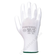 . Szerelőkesztyű, tenyéren mártott, 8-as méret, fehér (MED063) védőkesztyű