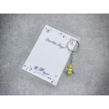  Szeretlek Anya sárga angyal medálos kulcstartó kulcstartó