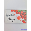  Szeretlek anya vörös rózsás tábla 5x8cm - téglalap