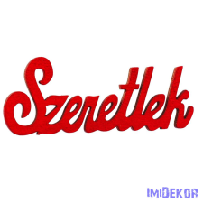  Szeretlek felirat 4db/cs 10x4cm - Piros dekorációs kellék