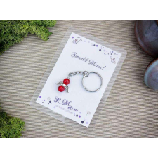  Szeretlek Mama piros angyal medálos kulcstartó kulcstartó