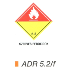 Szerves peroxid ADR 5.2/f információs címke