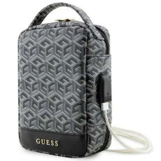  Szervezőtáska, Guess GCube Stripe, fekete, szintetikus bőr/poliészter/nylon