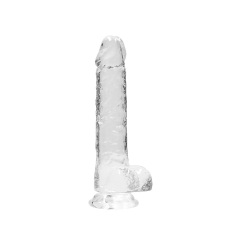 szexvital.hu REALROCK - áttetsző élethű dildó - víztiszta (19cm) műpénisz, dildó