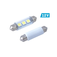 Sziklai Izzó, Szofita, VISION, 12V,SV8.5 41mm 3x5050 SMD LED, fehér autóalkatrész