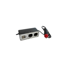 Sziklai Szivargyújtó elosztó 2 + 2 USB autós kellék