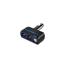 Sziklai Szivargyújtó elosztó, 2 + 2 USB autós kellék