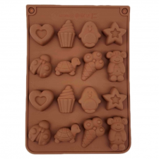  SZILIKON BONBON FORMA - SZÍV, CUPCAKE, PINGVIN sütés és főzés