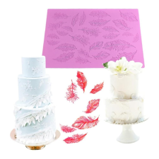  Szilikon csipke forma, tollas minta 28,5x38,5cm sütés és főzés