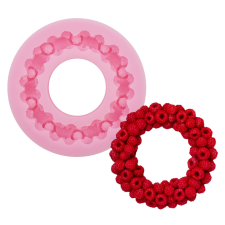  Szilikon fondant és marcipán forma – Málna koszorú – Kicsi sütés és főzés