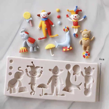 Szilikon fondant és marcipán mintázó-Cirkusz 6x14cm sütés és főzés
