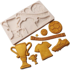 Szilikon fondant és marcipán mintázó-Foci motívum 10,7x19cm sütés és főzés