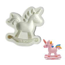 Szilikon fondant és marcipán mintázó-Hinta unikornis 7x8cm sütés és főzés