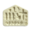  Szilikon fondant és marcipán mintázó-Kerti motívumok 9x10 cm