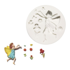 Szilikon fondant és marcipán mintázó-Kis angyal 8x8,4cm sütés és főzés