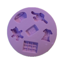 Szilikon fondant és marcipán mintázó-Kis figurák 7,8x7,8cm sütés és főzés